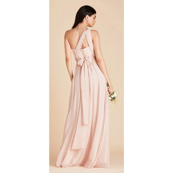Birdy Grey Grace Convertible Dress Chiffon Womens XS Pale Blush Bridesmaid New Birdy Grey Grace Convertible Dress Chiffon Womens XS Pale Blush Bridesmaid New